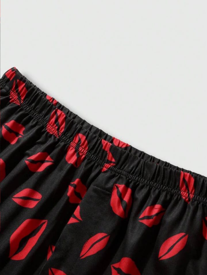 Men Lip Print Boxer  Shorts